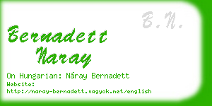 bernadett naray business card
