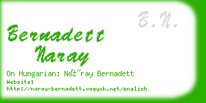 bernadett naray business card